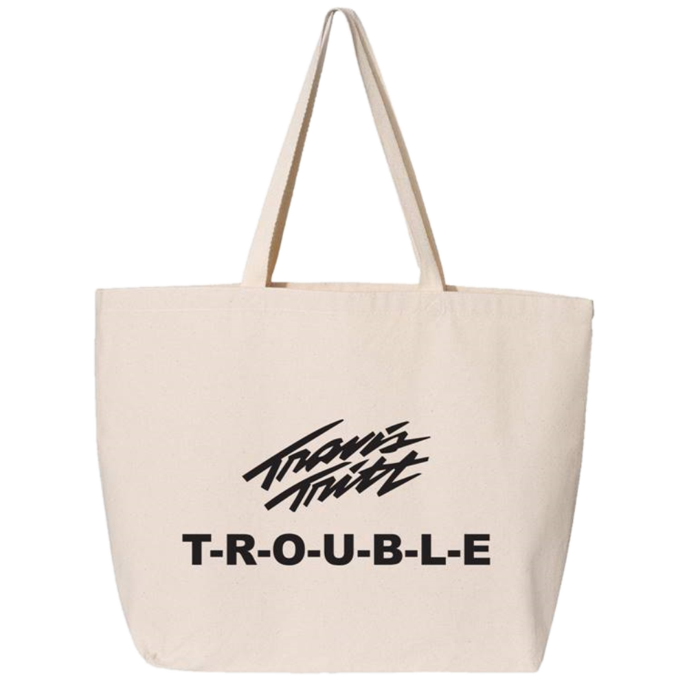 T-R-O-U-B-L-E Canvas Tote Bag