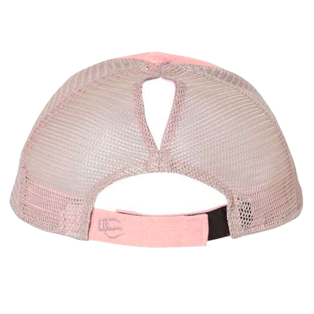 Coral and Khaki Ponytail Ballcap