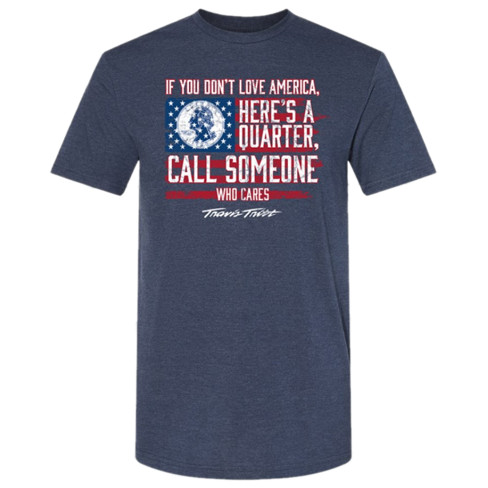 Here's A Quarter Navy Mist Tee