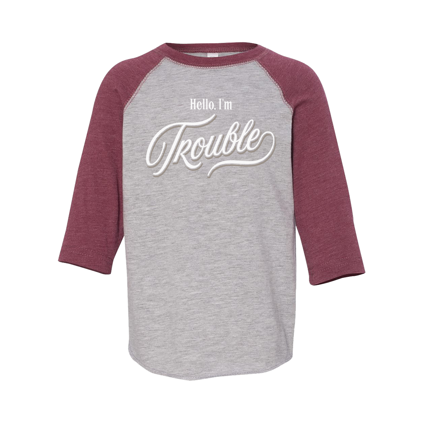 Trouble Script Toddler Raglan