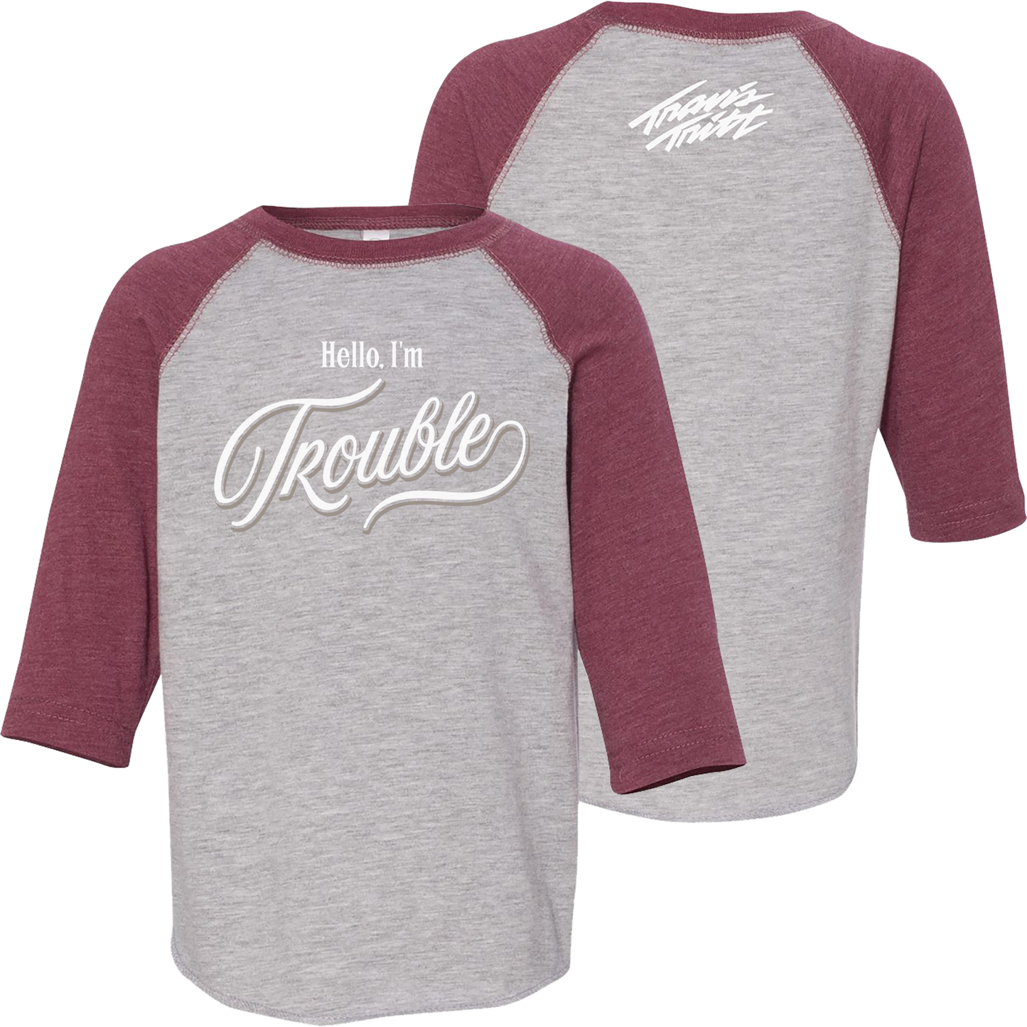 Trouble Script Toddler Raglan