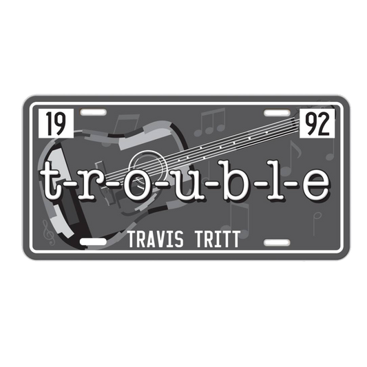 T-R-O-U-B-L-E License Plate